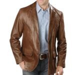 Men's Lambskin Brown Blazer