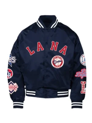 2024 World Tour Lana Del Rey Boston Blue Bomber Jacket