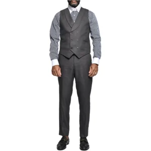 Men’s Three Piece Charcoal Suit