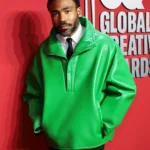 Donald Glover Green Leather Jacket