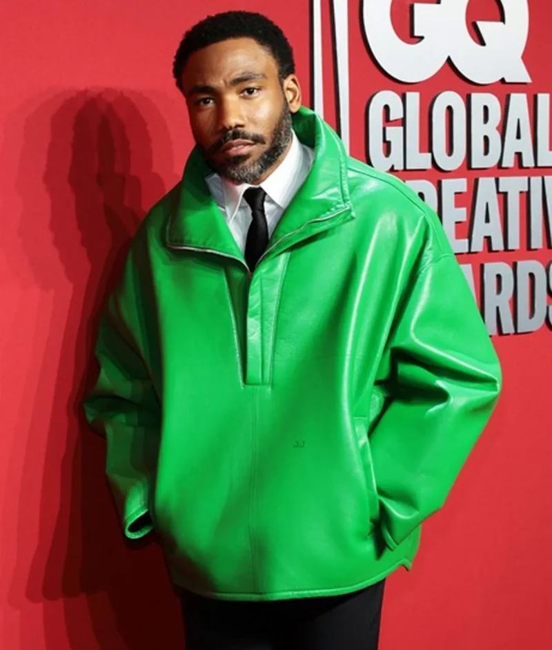 Global Creativity Awards Donald Glover Green Leather Jacket