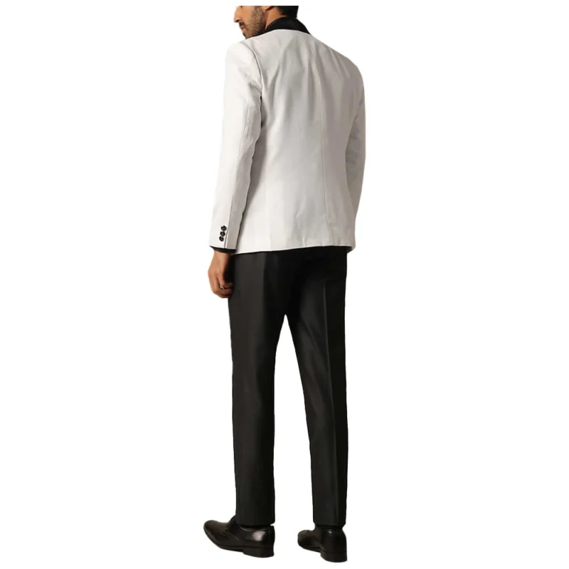 Men’s 3 Piece White and Black Tuxedo