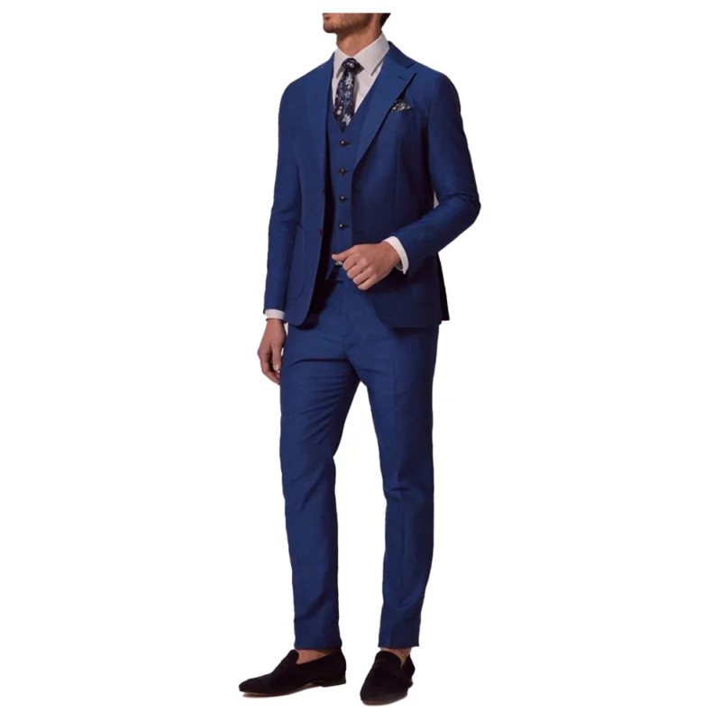 Italian Blue Three Piece for Mens Suit