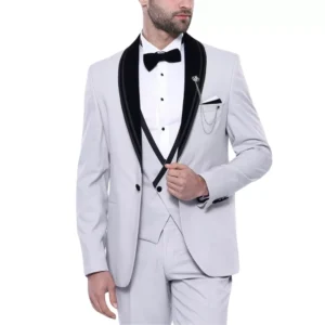 Light Grey Tuxedo Men Wedding