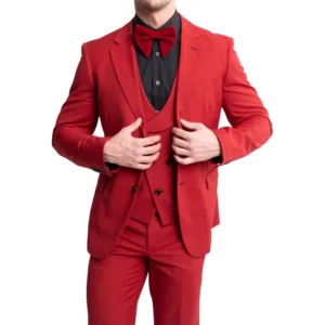 Red Wedding Tuxedo Suit For Men