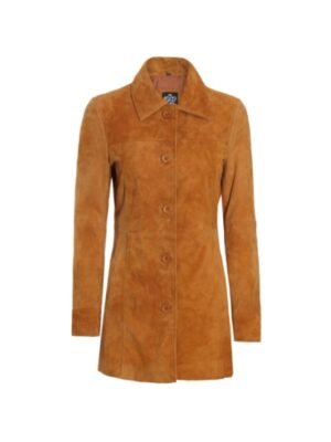 Brown Suede Coat For Women’s